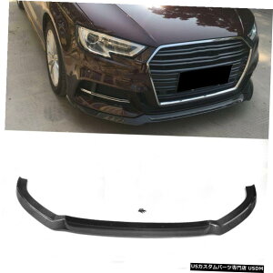 GAp[c AEfBA3 SLINE S3nb`obN17-18tgop[bvX|C[J[{t@Co[tBbg Fits Audi A3 SLINE S3 Hatchback 17-18 Front Bumper Lip Spoiler Carbon Fiber