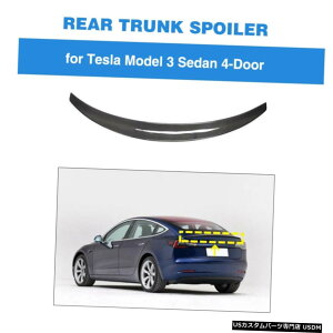 GAp[c eXf̃tBbg3 2017-2020AgNX|C[e[u[gEBOJ[{t@Co[ Fit for Tesla Model 3 2017-2020 Rear Trunk Spoiler Tail Boot Wing Carbon Fiber