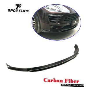 GAp[c J[{t@Co[tgop[X|C[bv`ɂĂ̓|VFE}J2014-2017t@Ng[ Carbon Fiber Front Bumper Spoiler Chin Lip For Porsche Macan 2014-2017 Factory