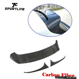 GAp[c 3PCSJ[{t@Co[A[tX|C[EBhEEBOĝ߂Ƀ|VFE}J2014UP 3PCS Carbon Fiber Rear Roof Spoiler Window Wing Trim For Porsche Macan 2014UP