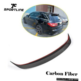 エアロパーツ フィット感のためのベンツS205 Cクラスワゴン4-D 15-18リアルーフスポイラーウイングカーボンファイバー Fit For Benz S205 C-Class Wagon 4-D 15-18 Rear Roof Spoiler Wing Carbon Fiber