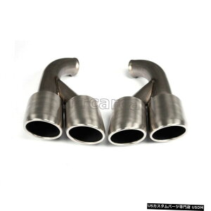 GAp[c GL][Xge[pCv́A|VFJCG2015N2016NEh`XeX|̂߂̓K܂ Exhaust Tail Pipes Fit for Porsche Cayenne 2015-2016 Round Shape Stainless Steel