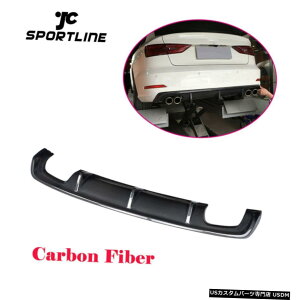 GAp[c Aop[fBt[U[bvtBbĝ߂̃AEfBA3 8V 4DoorZ_14-16J[{t@Co[C Rear Bumper Diffuser Lip Fit For Audi A3 8V 4Door Sedan 14-16 Carbon Fiber Refit
