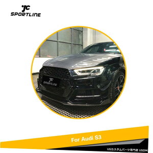 GAp[c tgop[X|C[bv̂߂ɃAEfBA3 SLINE / S3Z_17-20Yf@ۍH Front Bumper Lip Spoiler For Audi A3 Sline/S3 Sedan 17-20 Carbon Fiber Factory