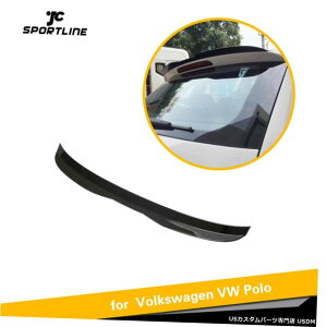 GAp[c tHNX[QVW|2019+A[tX|C[e[gbvEBÔ鍕ABŜ߂ For Volkswagen VW Polo 2019+ Rear Roof Spoiler Tail Top Wing Glossy Black ABS