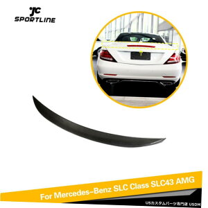 GAp[c J[{t@Co[AX|C[u[cӂEBȌꍇxcSLC180 SLC300 SLC43 AMG 16-19 Carbon Fiber Rear Boot Spoiler Lid Wing For Benz SLC180 SLC300 SLC43 AMG 16-19