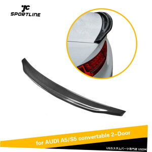 GAp[c AEfBA5  S5  RS5Ro[`u816AgNbhX|C[ECOJ[{t@Co[̏ꍇ For Audi A5S5RS5 Convertible 08-16 Rear Trunk Lid Spoiler Wing Carbon Fiber