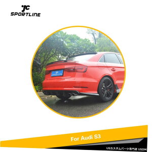 GAp[c J[{t@Co[Aop[fBt[U[bvX|C[̂߂ɃAEfBA3 SCS3 2014N2016N Carbon Fiber Rear Bumper Diffuser Lip Spoiler For Audi A3 S-line S3 2014-2016