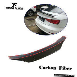 �G�A���p�[�c ���A�g�����N�X�|�C���[�E�C���O�t�B�b�g���̂��߂̃A�E�f�BA3 S3 RS3�Z�_��2014�N����2019�N�J�[�{���t�@�C�o�[ Rear Trunk Spoiler Wing Fit For Audi A3 S3 RS3 Sedan 2014-2019 Carbon Fiber