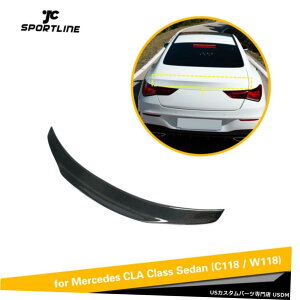 GAp[c AgNX|C[ECÔ߂ɃZfXxcCLA200 CLA250Z_19-20J[{t@Co[ Rear Trunk Spoiler Wing For Mercedes Benz CLA200 CLA250 Sedan 19-20 Carbon Fiber