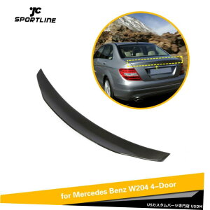 �G�A���p�[�c �J�[�{���t�@�C�o�[���A�X�|�C���[�u�[�g�̂��߂Ƀx���cW204 C200 C250 C63 AMG 7��14���H�� Carbon Fiber Rear Boot Spoiler For Benz W204 C200 C250 C63 AMG 07-14 Factory