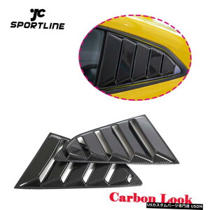 GAp[c AEBhẼ[o[V??b^[Jo[ĝ߂ɃV{[J}16-18J[{bN Rear Window Louver Shutter Cover Trim For Chevrolet Camaro 16-18 Carbon Look