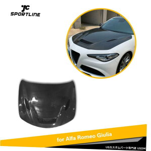 GAp[c tgt[h{lbg{fBLbg̃At@IWA2015-2020J[{t@Co[C Front Hood Bonnet Body Kit For Alfa Romeo Giulia 2015-2020 Carbon Fiber Refit