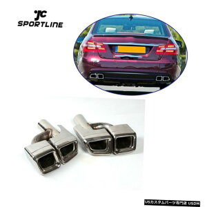 GAp[c ZfXxcW212op[2008N2013N̂߂2PCSJ[AGL][Xg}t[̃qgtBbg 2PCS Car Rear Exhaust Tips Muffler Fit for Mercedes Benz W212 Bumper 2008-2013