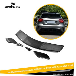 GAp[c J[{t@Co[A[tX|C[tBbĝ߂̃ZfXExcW176 A200 A250 A45AMG 13-17 Carbon Fiber Rear Roof Spoiler Fit For Mercedes-Benz W176 A200 A250 A45AMG 13-17