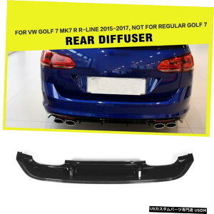 GAp[c VWStVII7 MK7 R-C15-17PP̂߂̃I[gAop[fBt[U[bvtBbg Auto Rear Bumper Lip Diffuser Fit for VW Golf VII7 MK7 R-line 15-17 Black PP