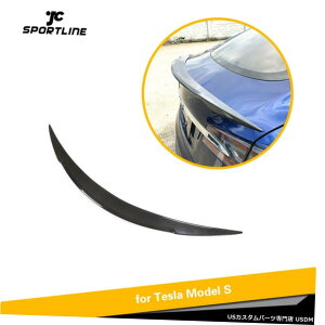 エアロパーツ リアトランクスポイラーウイング修理されたフィット感のためのテスラモデルS 14-19カーボンFiberFactory Rear Trunk Spoiler Wing Refit Fit For Tesla Model S 14-19 Carbon FiberFactory