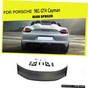 GAp[c ABSԂ̃gNAX|C[ECOtBbĝ߂̃|VF981 GT4PC}HC ABS Car Trunk Rear Spoiler Wing Fit For Porsche 981 GT4 Cayman Factory Refit
