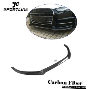 GAp[c AEfBA6 C7 SLINE S6Z_2016N2018NYf@ۗptgop[bvX|C[ Front Bumper Lip Spoiler for Audi A6 C7 SLINE S6 Sedan 2016-2018 Carbon Fiber