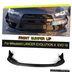 GAp[c J[{t@Co[tgop[`bvX|C[tBIOHT[EVO X 10-12 Carbon Fiber Front Bumper Chin Lip Spoiler Fior Mitsubishi Lancer EVO X 10-12