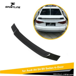 GAp[c J[{t@Co[WX|C[u[gECOɂĂ̓AEfBA4 B9 / S4 2017N2019N̍H Carbon Fiber Rear Lid Spoiler Boot Wing For Audi A4 B9/ S4 2017-2019 Factory