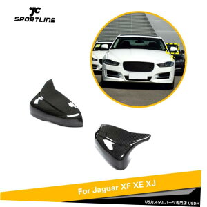 GAp[c ~[Jo[LbvtBbĝ߂̃WK[XE XEL XF XFL XJ XKJ[{t@Co[u Auto Mirror Cover Cap Fit For Jaguar XE XEL XF XFL XJ XK Carbon Fiber Replace