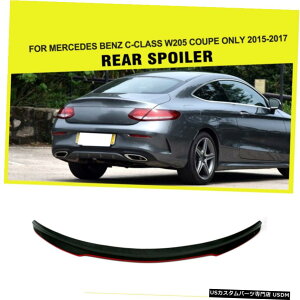 GAp[c J[{t@Co[AgNX|C[ECOtBbĝ߂̃ZfXxcCNXC205 2D 15-17 Carbon Fiber Rear Trunk Spoiler Wing Fit For Mercedes Benz C-Class C205 2D 15-17