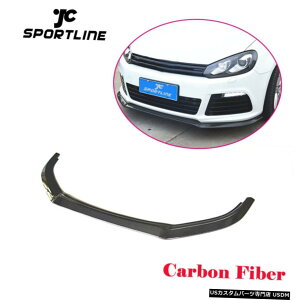 GAp[c J[{t@Co[tgop[bvX|C[̂߂ɃtHNX[QVWSt6 R20{fBLbg Carbon Fiber Front Bumper Lip Spoiler For Volkswagen VW Golf 6 R20 Body Kit