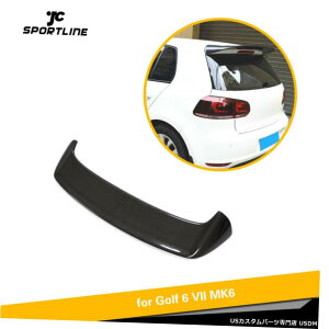 �G�A���p�[�c ���A���[�t�X�|�C���[�E�C���O�t�B�b�g���̂��߂�VW�S���t6 MK 6�n�b�`�o�b�N2010�N����2013�N�J�[�{���t�@�C�o�[ Rear Roof Spoiler Wing Fit For VW Golf 6 MK 6 Hatchback 2010-2013 Carbon Fiber
