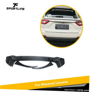 GAp[c }ZeBoê߂̃J[{t@Co[A[tX|C[EBhEEBOtBbg2016-2019 Carbon Fiber Rear Roof Spoiler Window Wing Fit for Maserati Levante 2016-2019