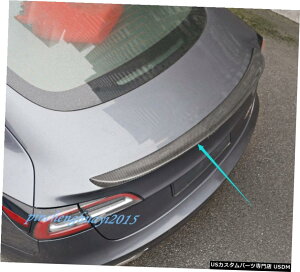 GAp[c eXf3 2017-2019pJ[{t@Co[AECOe[X|C[ggtBbg Carbon Fiber Rear Wing Tail Spoilers Trim Retrofit For Tesla Model 3 2017-2019