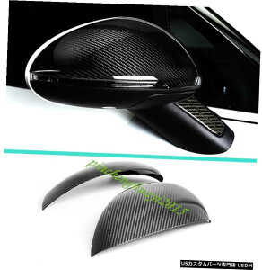 GAp[c J[{t@Co[TChhAobN~[Jo[ĝ߂Ƀ|VFE}J15-18 Real Carbon Fiber Side Door Rearview Mirror Cover Trim For Porsche Macan 15-18