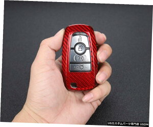 GAp[c bhJ[{t@Co[tH[hGNXv[[202021̂߂̃[gL[P[XtHun[hVFJo[ Red Carbon Fiber Remote Key Case Fob Hard Shell Cover For Ford Explorer 2020-
