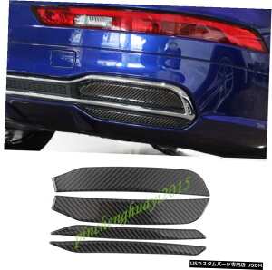 GAp[c J[{t@Co[AGL][Xg}t[Jo[ĝ߂ɃAEfBQ5 FY 2018 2019 Real Carbon Fiber Rear Exhaust Muffler Decor Cover Trim For Audi Q5 FY 2018 2019