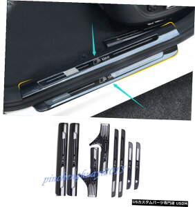 GAp[c 8{ubN`^TChhAVK[hv[gĝ߂ɃAEfBA6 C7 2012N2018N 8PCS Black titanium Side Door Sill Guards Plate Trim For Audi A6 C7 2012-2018