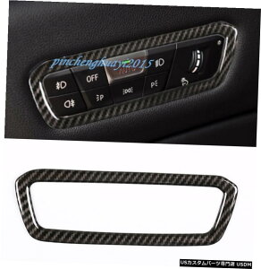 GAp[c BMW X5 G05 2019N2020N̂߂ɃJ[{t@Co[Ci[wbhCgXCb`{^Jo[g Carbon Fiber Inner Headlight Switch Button Cover Trim For BMW X5 G05 2019-2020