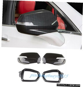 GAp[c ABSJ[{t@Co[TChLfbNXT5 201619̂߂ɃhAobN~[Jo[g ABS Carbon Fiber Side Door Rearview Mirror Cover Trim For Cadillac XT5 2016-19