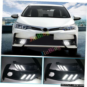 GAp[c g^J[2017FLEDruningăCgtHOhCrOCgvp For Toyota Corolla 2017 White LED Daytime Runing Light Fog Driving Light Lamp
