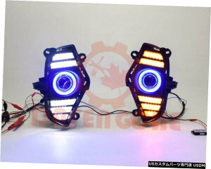 GAp[c g^RAV4 2018N2020NLEDtHOvԂ̓v+u[COBvWFN^[s邽߂ For Toyota RAV4 2018-2020 LED Fog Light Daytime Running Lamp+Blue COB Projector