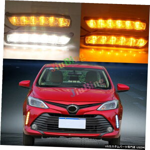 GAp[c zCg+ 2017MruningăCg6-SMD LEDtHOvg^VIOS White+Turn Signal Daytime Runing Light 6-SMD LED Fog Lamp For TOYOTA VIOS 2017