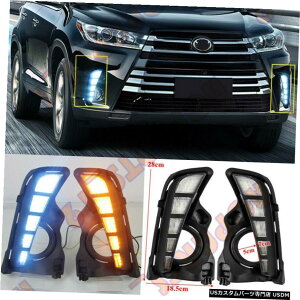 GAp[c CG[038;ACXu[g^nC_[17-19Frontop[LEDtHOvAbV[zCgAvp For Toyota Highlander 17-19Front Bumper LED Fog Light Assy WhiteYellowIce Blue