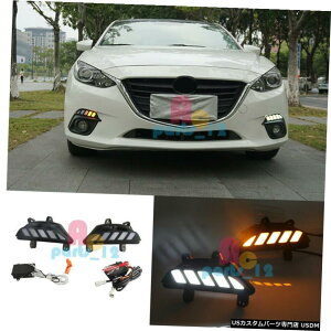 GAp[c 2014-2016}c_3ANZLEDԂ̓CgtHOv́AMDRL񂵎s邽߂ for 2014-2016 Mazda 3 AXELA LED Daytime Running Light Fog Lamp Turn Signal DRL
