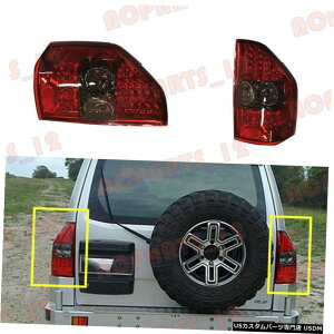 GAp[c OHpWF/eV73 V77 2000-02bhubNLEDe[CgAZup For Mitsubishi PAJERO/Montero V73 V77 2000-02 Red Black LED Tail Light Assembly