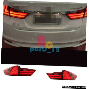 GAp[c HONDA CITY / GRACEZ_2014N?2018Nbh/NALEDe[CgAgNv̂߂ For HONDA CITY/GRACE Sedan 2014~2018 Red/Clear LED Taillights Rear Trunk Lamps