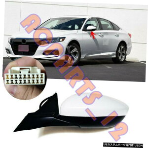 �G�A���p�[�c �z���_�A�R�[�h2018-2019�z���C�g��7Wire /�s���o�b�N�~���[�A�Z���u��1PCS�p For Honda Accord 2018-2019 White Left 7Wire/Pin Rearview Mirror Assembly 1PCS