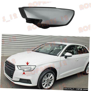 GAp[c TCh̃NAwbhCgJo[+̂tBbĝ߂̃AEfBA3 2017N2020N Left Side Clear Headlight Cover+Glue Replace Fit For Audi A3 2017-2020
