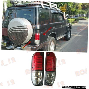 GAp[c g^FZJ76 GRJ76 HZJ76 2007N2017NԔLEDe[Cgdp For Toyota FZJ76 GRJ76 HZJ76 2007-2017 Red White LED Tail Light Excluding Bulb