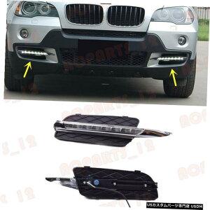 GAp[c 2 * BMW X5 E70 2007N2010N̍i̔FLEDԂ̓Cgs邽߂ 2*For BMW X5 E70 2007-2010 High Quality White LED Daytime Running Light