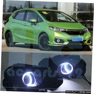GAp[c z_FIT / JAZẐ߂̖邢pCOBtHOvvWFN^[2018-2019 Bright White Angle Eye COB Fog Light Projector for Honda FIT/JAZZ 2018-2019