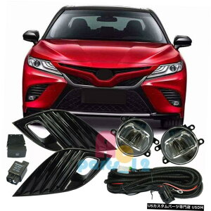 GAp[c g^J2018-2019 XSE SEp̃vtHOvx[n[lX̃XCb`쓮 Driving Lamp Fog Light Bezels Harness Switch For Toyota Camry 2018-2019 XSE SE